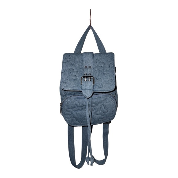 Target Mini Wild Fable Denim Butterfly Backpack - Picture 1 of 6